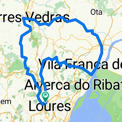 Loures-Malveira-Torres Vedras-Alenquer-Alhandra-Arruda-Póvoa da Galega-Loures(130Km)