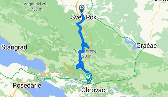 Velebit - Sveti Rok - Mali Alan pass, Zaton Obrovački