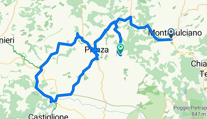 Montepulciano - Pienza - Bagno Vignoni - Vignoni - San Quirico - Pienza - Casale