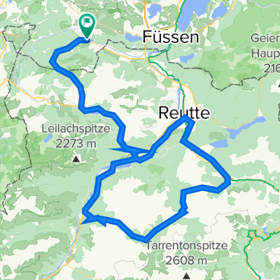 Pfronten–Gaichtpass–Reutte–Namlos–Gaichtpass–Pfronten