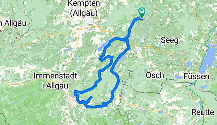 Görisried – Unterjoch – Oberjoch – (Bildstöckl) – Königssträßle – Wertach – Elleg – Petersthal – Görisried