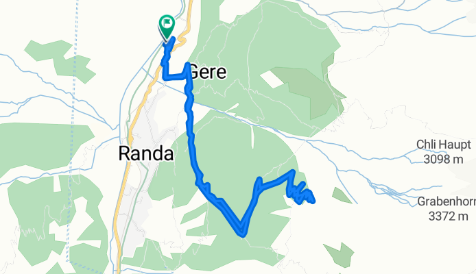 Randa bis Grüngarten rauf und wieder runter