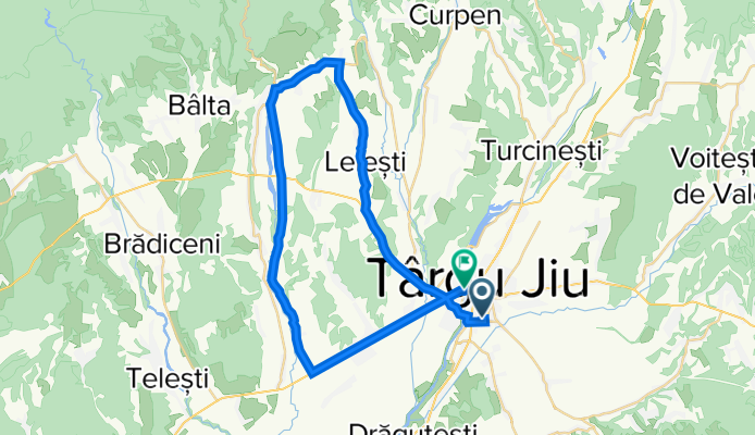 Tg-Jiu - Lelesti - Dobrita - Runcu - Rachiti - Stroiesti - Talpasesti - Balesti - Tg-Jiu