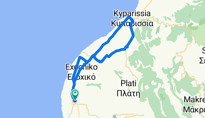 Φιλιατρά-Αγρίλι-Κυπαρισσία-Σπηλιά-Φαρακλάδα-Φιλιατρά