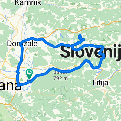Dol - Jevnca - Kresnice - vače - Kandrše - Moravče - Limberska gora - Domžale - Polje