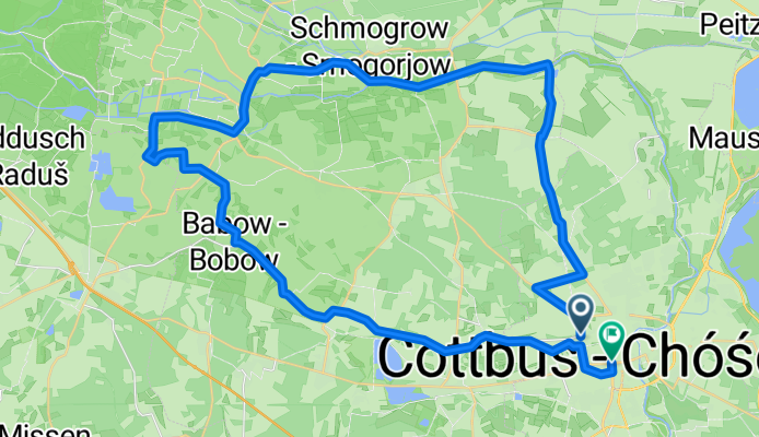 Cottbus-Dissen-Naundorf-Kunersdorf-Cottbus