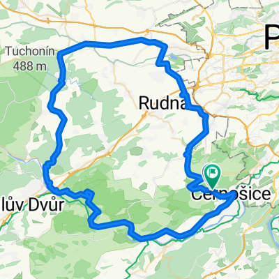 černošice-unhosť-beroun-Karlštejn-černošice