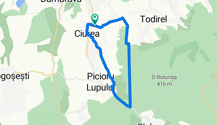 traseu Ciurea Slobozia prin padure