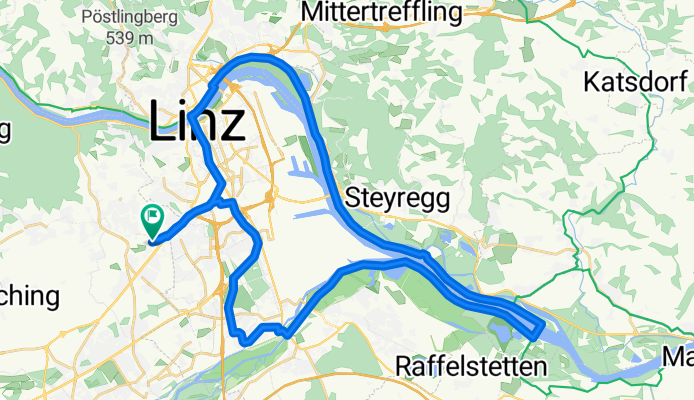 Leonding - Linz - Ebelsberg - Abwinden - Plesching - Linz - Leonding