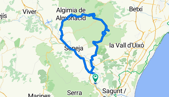 Estivella - Eslida - Alcudia de Veo - Segorbe - Estivella