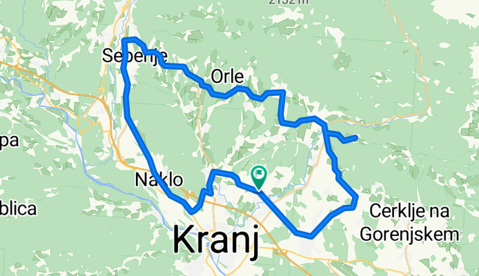 Brdo-Šenčur-Velesovo-Olševek-Bašelj-Trstenik-Goriče-Golnik-Senično-Križe-Duplje-Naklo-Brdo