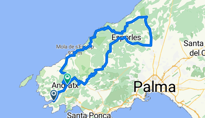 Port d'Andratx to Valedemossa to Esporles to Puigpunyent to Es Capdella to Port d'Andratx