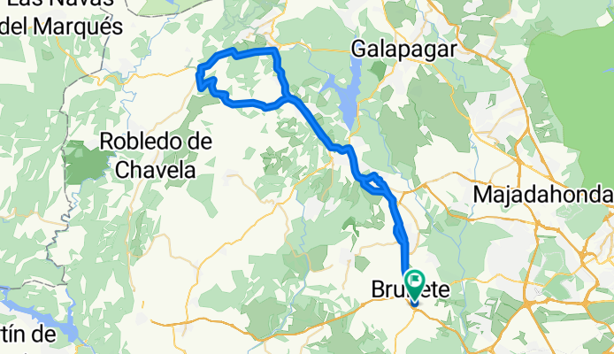 05b/2014. BRUNETE - VILLANUEVA DE LA CAÑADA - VALDEMORILLO - ZARZALEJO - LA CRUZ VERDE - EL ESCORIAL - VALDEMORILLO - VILLANUEVA DE LA CAÑADA - BRUNETE.