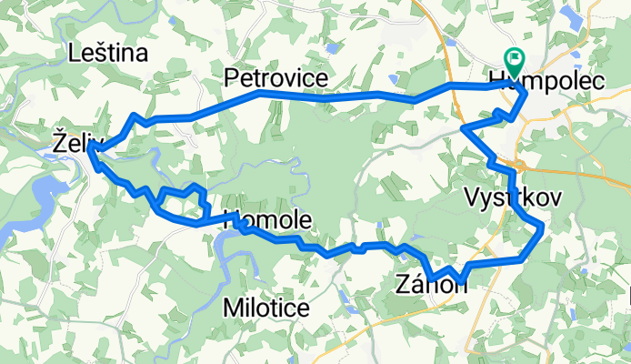 Trasa Humpolec-Želiv, Sedlice, Komorovice, Humpolec