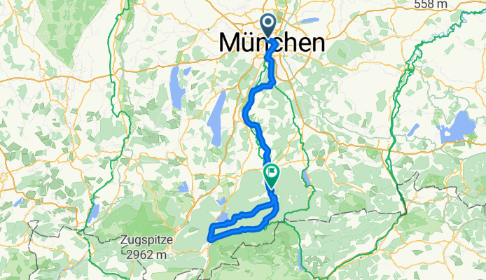 Munich-Bad Tölz-Lenggries-Sylvensteinsee-Walchensee-Lenggries