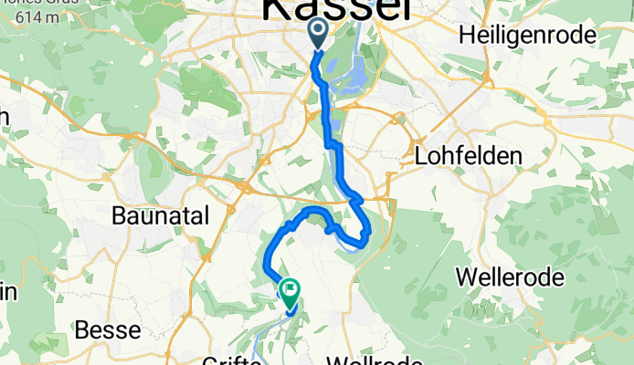 Kassel Süd bis Brücke Guntershausen