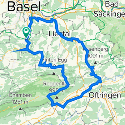 Aesch, Reigoldswil, Waldenburg, Balsthal, Oensingen, Olten, Läufelfingen, Sissach, Pratteln, Münchenstein, Aesch 