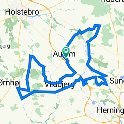 Aulum Bike 102 km Gul rute