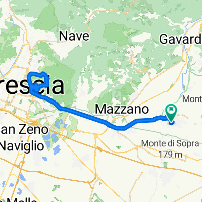 Bedizzole , Rezzato . Brescia , via Costa Lunga , via Monte della Valle , sentiero 8 , San Gottardo , Brescia , Bedizzole 