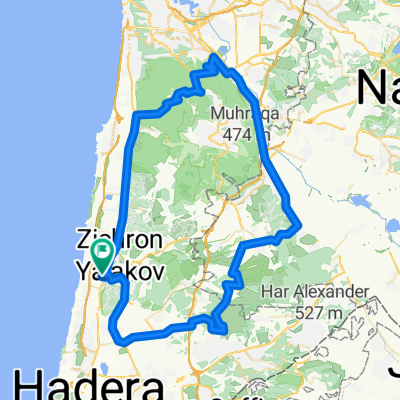 נו דרופ- זכרון, בית אורן, נשר, משמר העמק, בא"ח גולני, גבעת עדה, בנימינה זכרון וחזרה