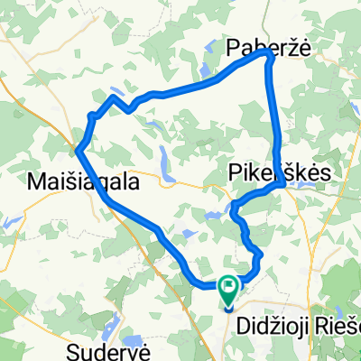 M.Riešė-Pikeliškės-Paberžė-Maišiagala-M.Riešė
