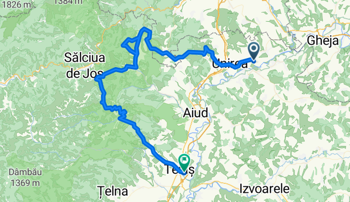 Kocsárd- Felvinc-Székelykő-Torockó-Torockószentgyörgy-Bedellő-Búvópatak-Remetei szoros-Tövis
