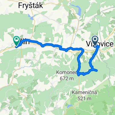 Z Vizovic do Zlína přez kopec