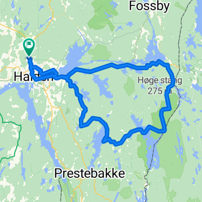 Brekkerød-Brødløs-Tistedal-Holmegil-Budalsvika-Ødegården-Elgklev-Gullund-Erte-Halden-Brekkerød