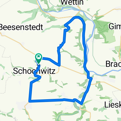 Schochwitz-Zappendorf-Salzmünde-Zaschwitz-Schochwitz