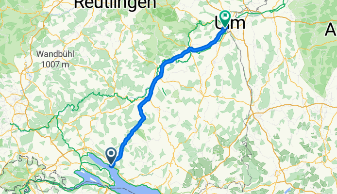 Überlingen Ulm (kurze Route)