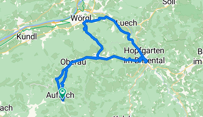 Auffach - Wörgl - Hopfgarten - Grafenweg - Wildschönau - Auffach