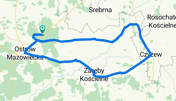 Podborze-Króle-Andrzejewo-ZarebyWarchoły-Czyżew-SzulborzeWielkie-Zaręby-Nieskórz-Ostrów-Podborze