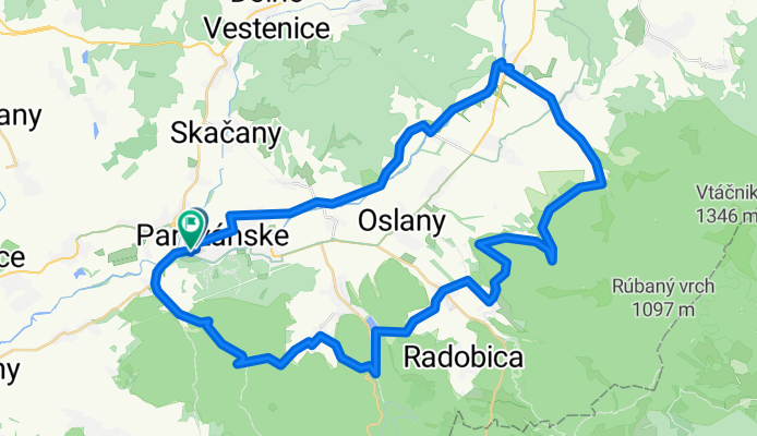 Partizánske - Kamenec - Partizánske