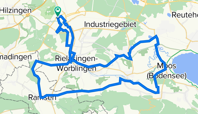 Von Singen durch den Hegau nach Moos an den Bodensee