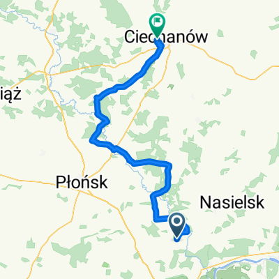 Lisia Polana-Joniec-Nowe Miasto-Sochocin-Kępa-Malużyn-Młock-Ciechanów 75km