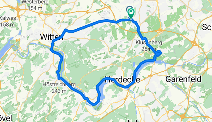 Löttringhausen Bf - Hengsteysee - Harkortsee - Witten - Löttrighausen Bf