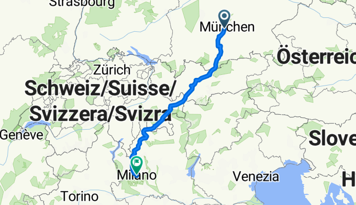 München nach Milano