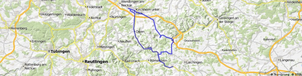 fahrrad route planen dettingen unter teck