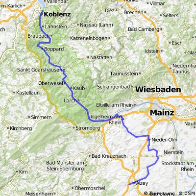 Fahrradrouten in Alzey - ? Bikemap