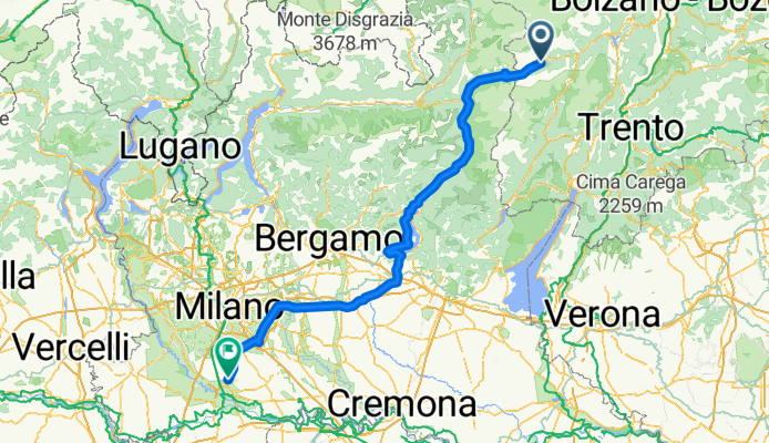 Vermiglio to Pavia