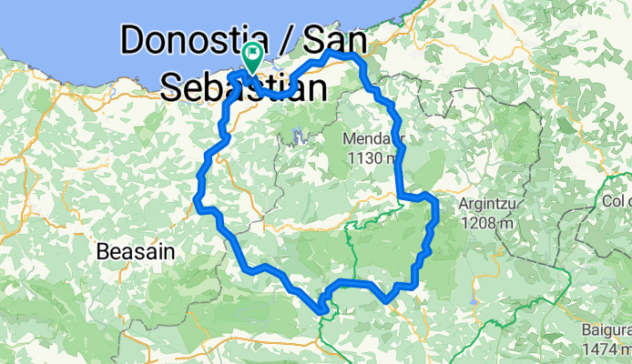 Loiola-Belate-Ulzama-Lekunberri-Tolosa-Loiola