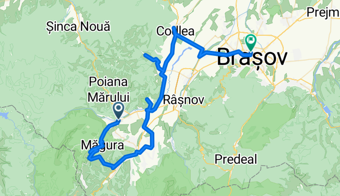 Zarnesti-&gt;Magura-&gt;Pesterea-&gt;Sohodol-&gt;Vulcan-&gt;Codlea-&gt;Ghimbav-&gt;Brasov