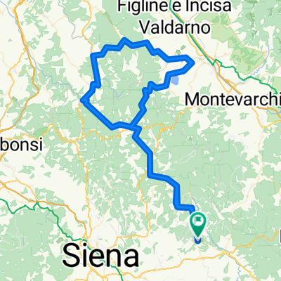 castelnuovo - radda - greve - sugame - s.barbara - parco cavriglia - radda - castelnuovo