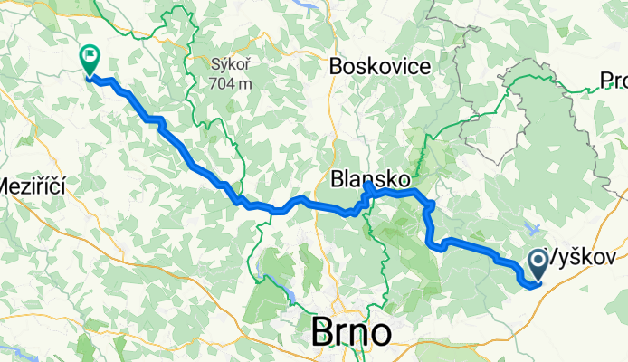 Luleč - Jedovnice - Šiklův mlýn