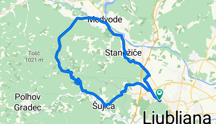 Ljubljana - Topol - Medvode - Ljubljana