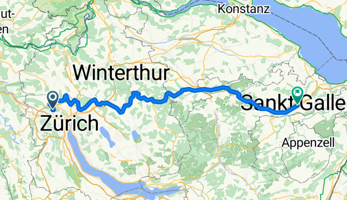 Zuerich-Effretikon-Tösstal-Wil-Uzwil St.Gallen