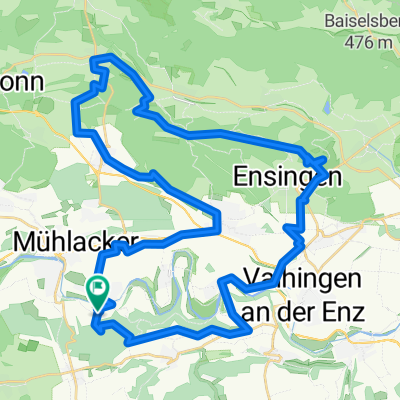 Lomersheim-Rosswag-Illingen-Ensingen-Zaisersweier-Lienzingen und zurück