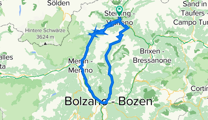 Sterzing-Penser Joch-Bozen-Meran-Jaufenpass-Sterzing