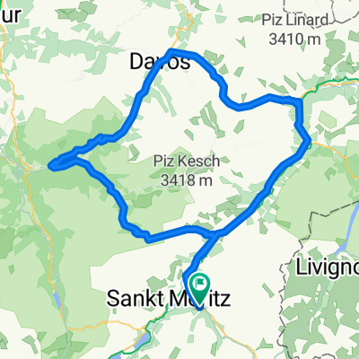 Von Pontresina aus den Flüela- und Albulapass