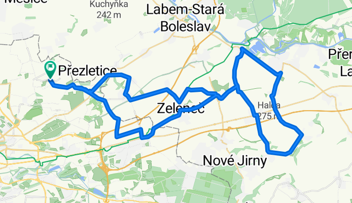 Čakovice-Vinoř-Radonice-Vyšehořovice-Čelákovice-Toušeň-Zeleneč-HP-Čakovice